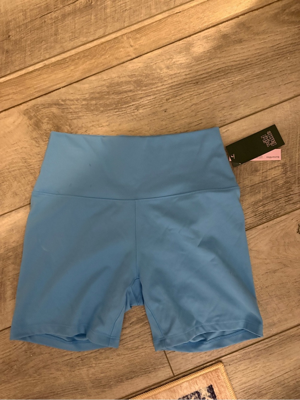 Butter Sky Blue High-Waist Bike Shorts